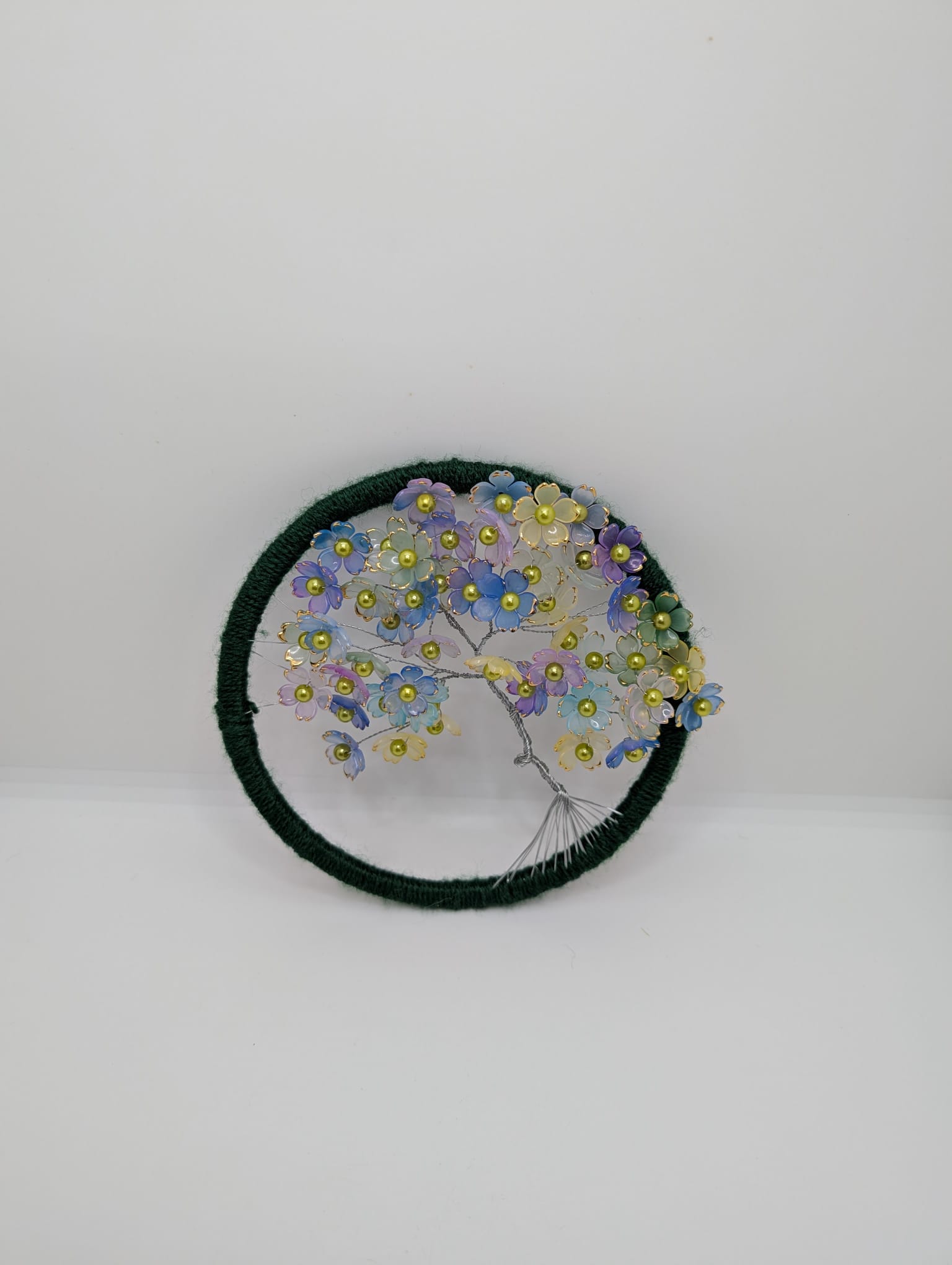 Tree catcher cu flori albastru-galben-mov